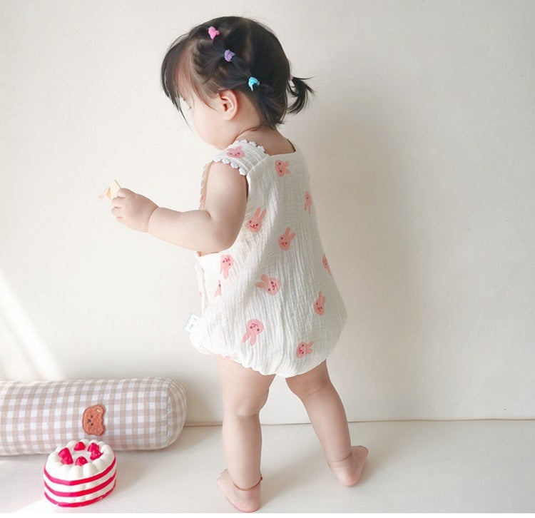 Cute Baby Gauze Triangle Rompers