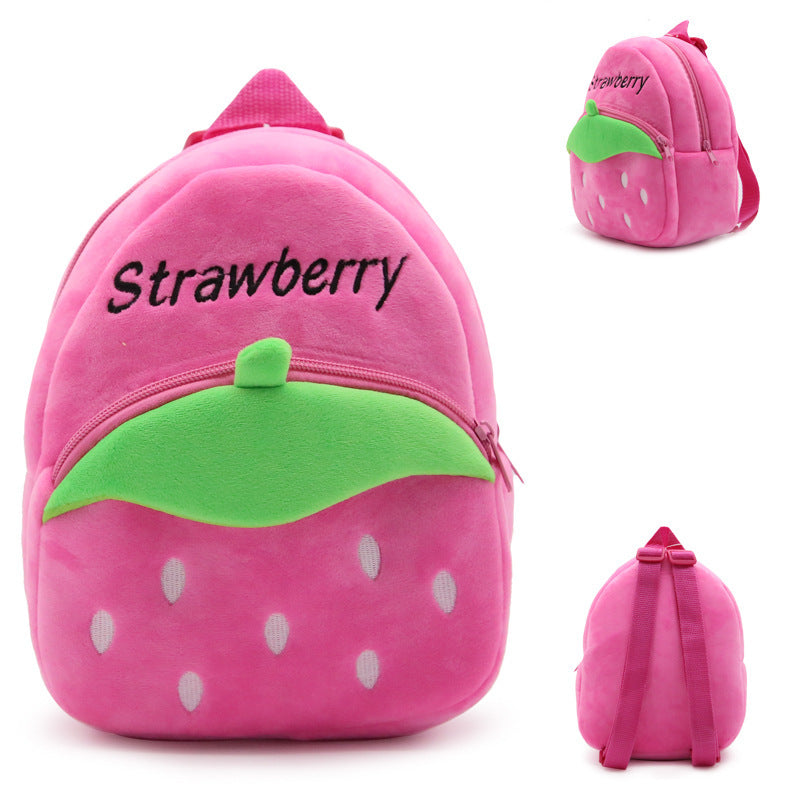 Children baby backpack young strawberry nursery