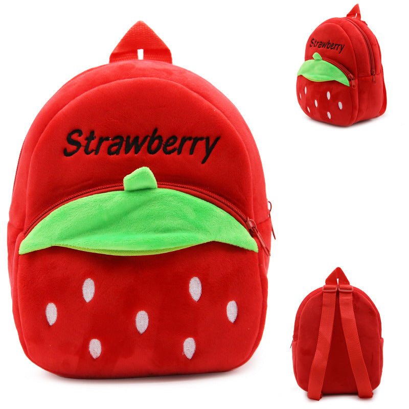 Children baby backpack young strawberry nursery