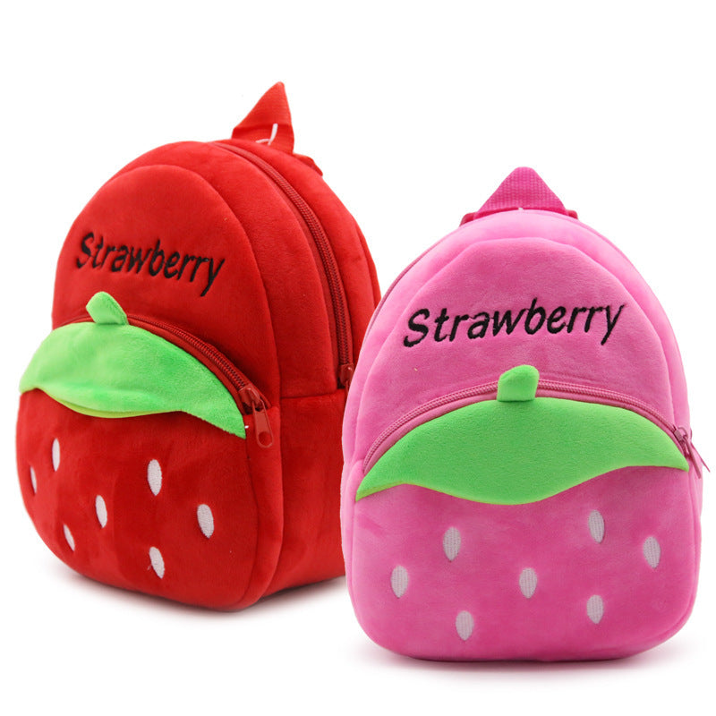 Children baby backpack young strawberry nursery