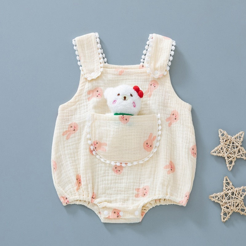 Cute Baby Gauze Triangle Rompers