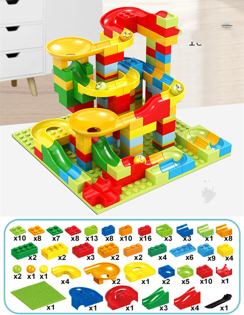 Race Run DIY Small Block Compatible City Building Blocks Funnel Slide