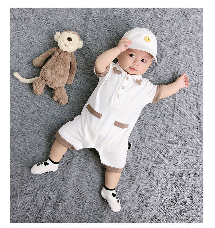 Newborn Baby Summer Jumpsuit Cotton Half Sleeve Romper