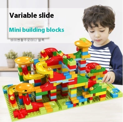 Race Run DIY Small Block Compatible City Building Blocks Funnel Slide