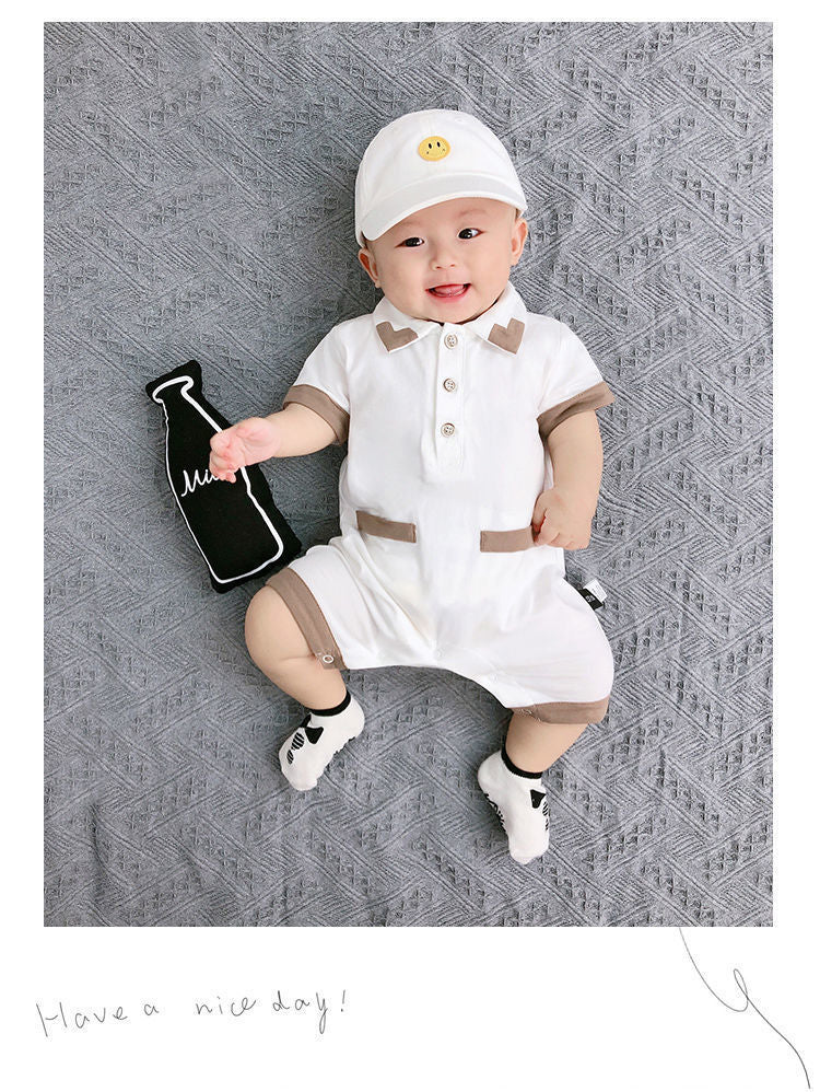 Newborn Baby Summer Jumpsuit Cotton Half Sleeve Romper